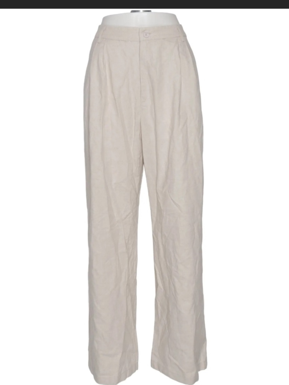 NWT Cider high rise wide leg neutral beige linen blend trousers pants women’s XL